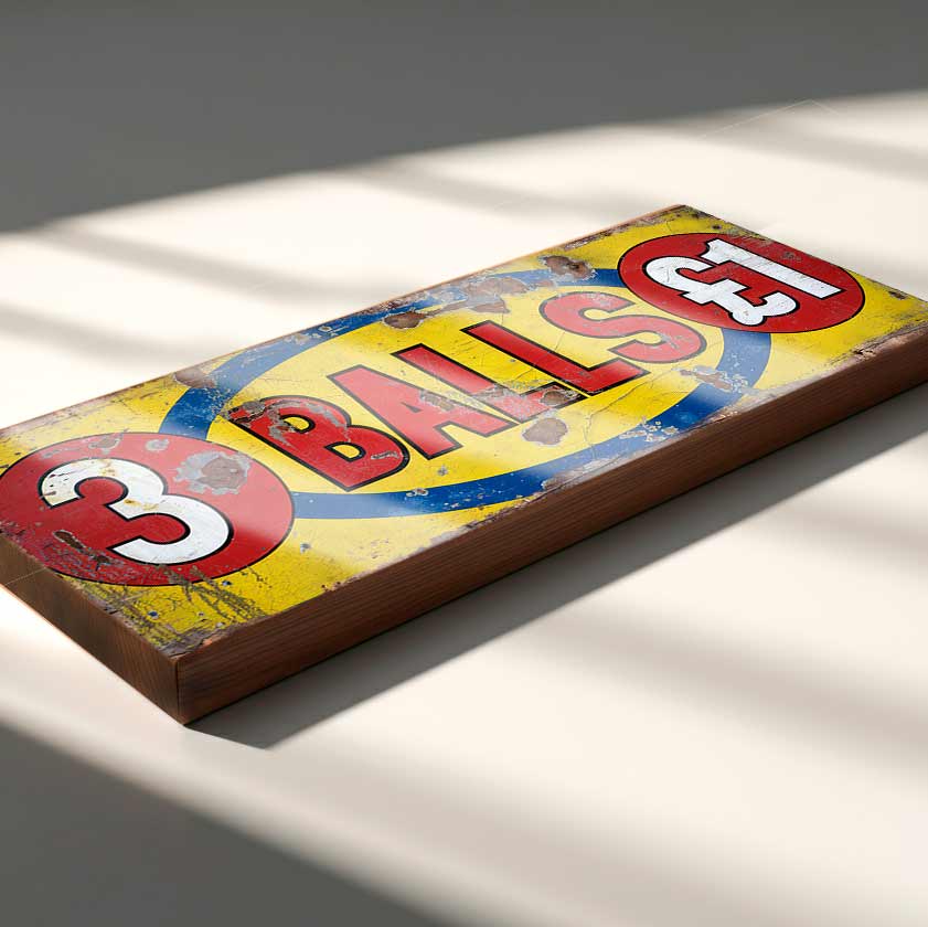 3 Balls £1 Funfair Game Sign