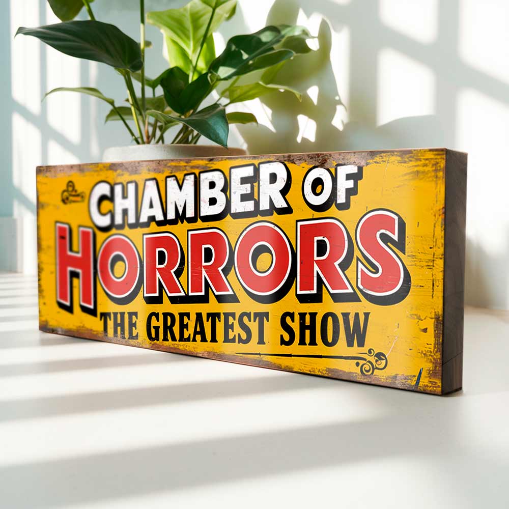 Chamber of Horrors Greatest Show Sign