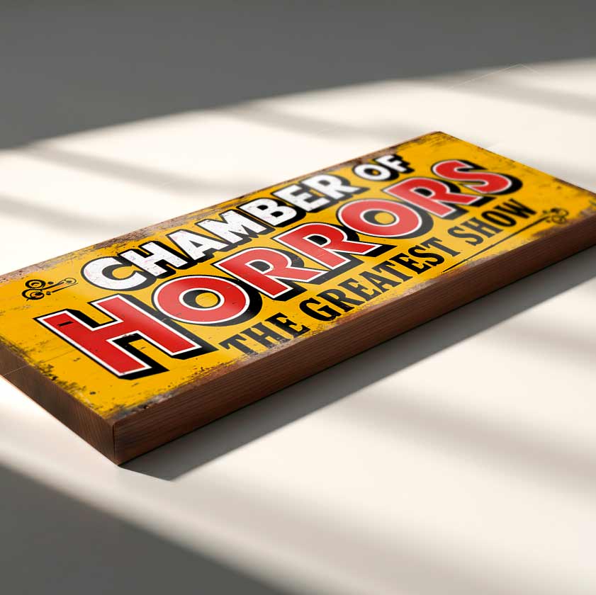 Chamber of Horrors Greatest Show Sign