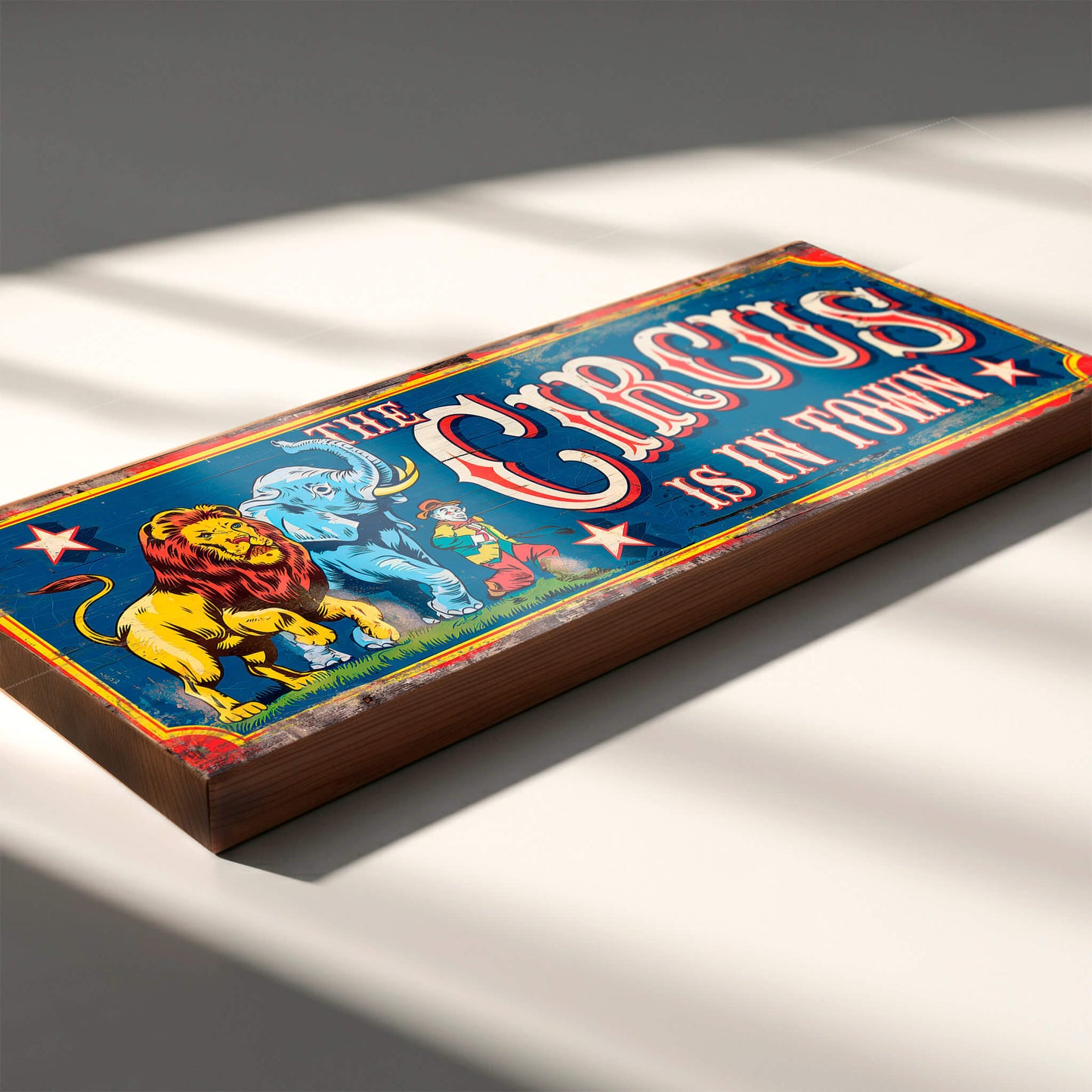Circus is in Town Sign Retro Vintage Style Plaque