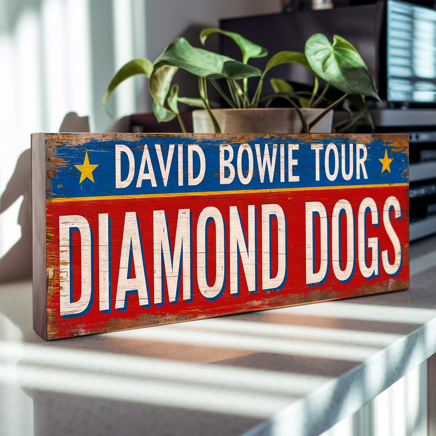 David Bowie Diamond Dogs Tour Sign