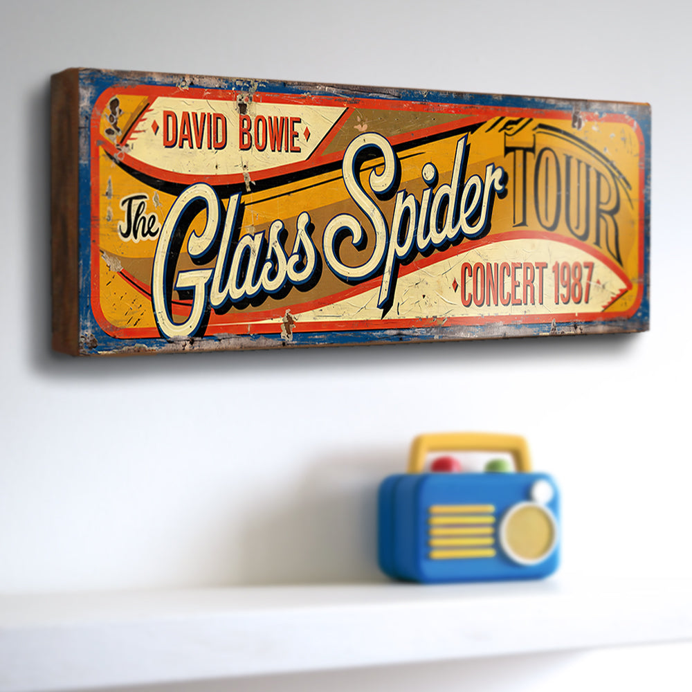 David Bowie Glass Spider Tour Sign