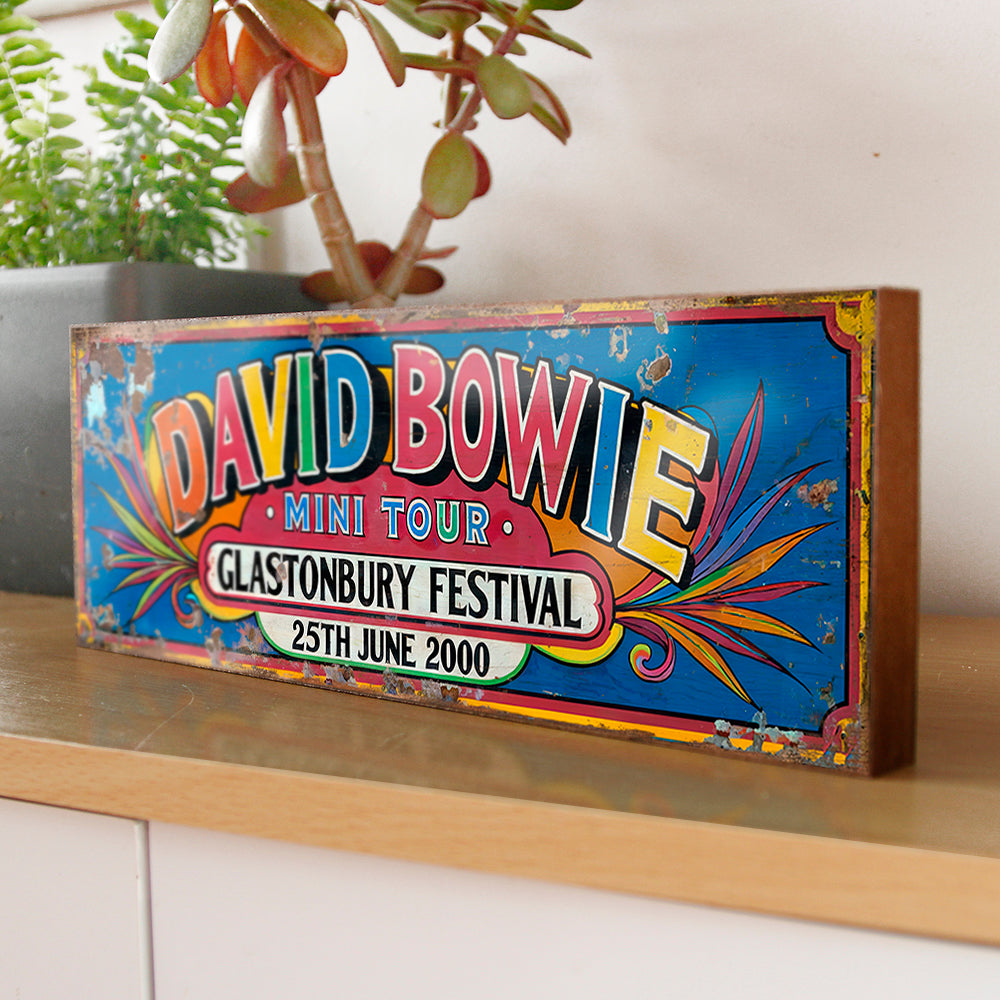 David Bowie Glastonbury Festival Sign