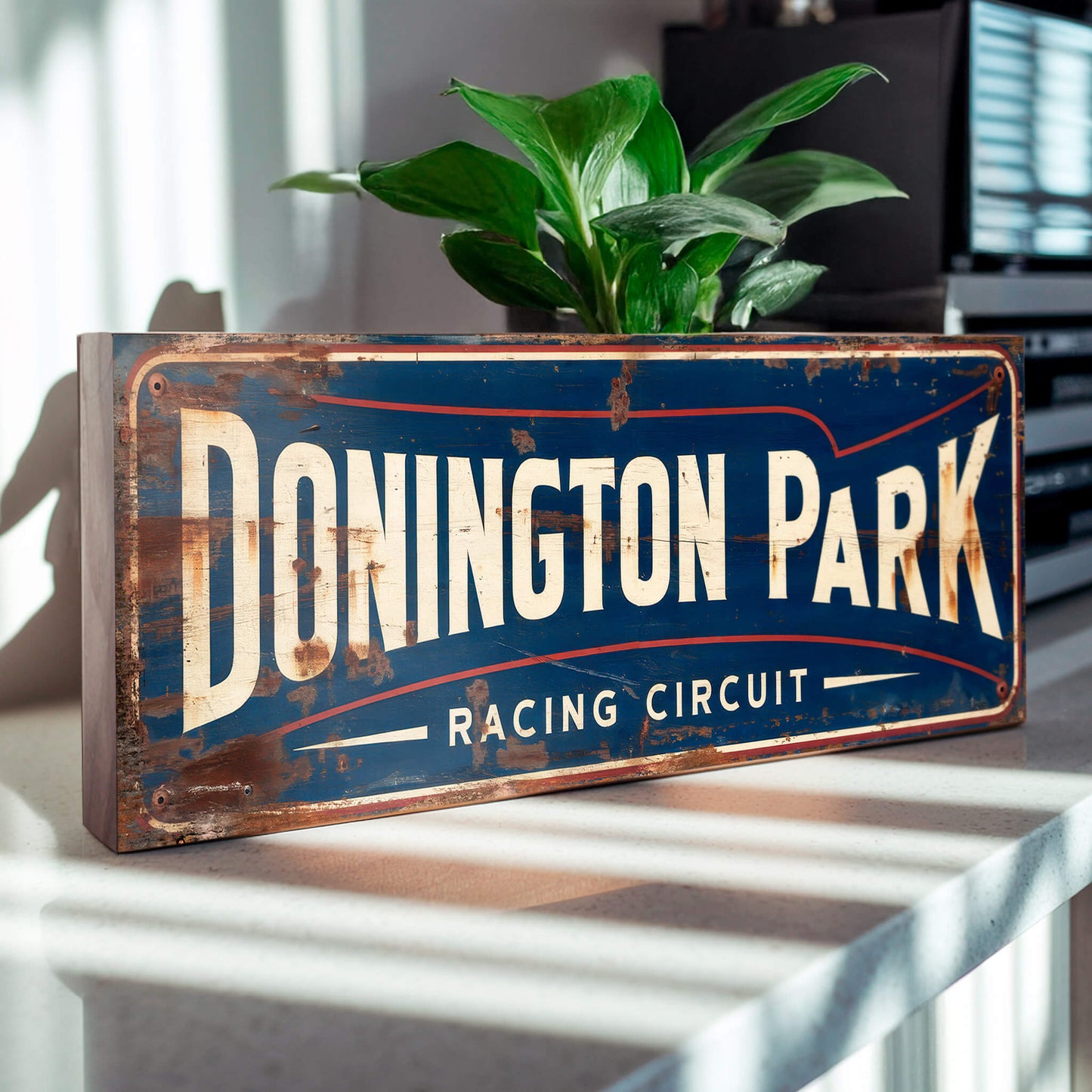 Donington Park: Vintage Style Motorsport Tribute Sign
