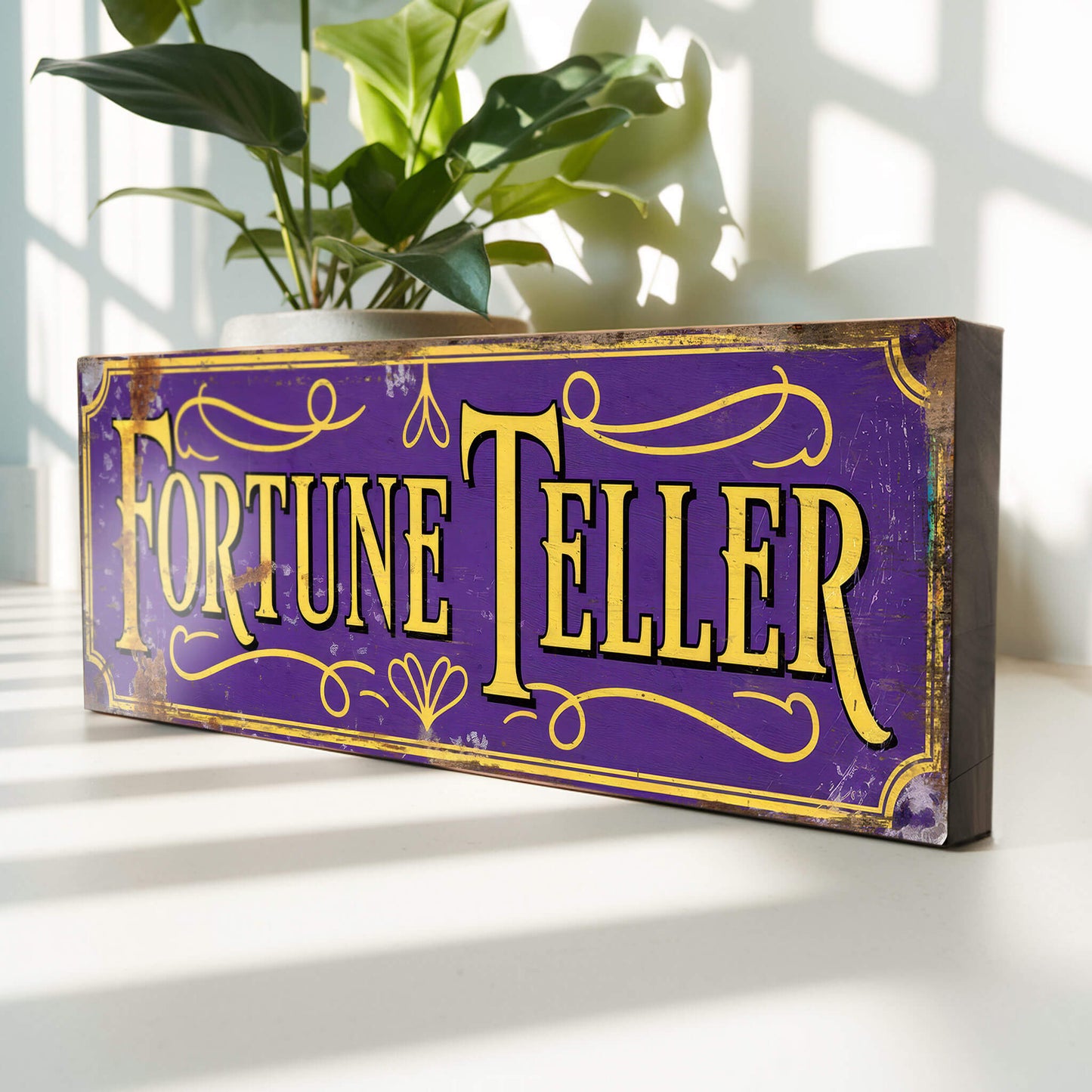 Fortune Teller Sign Vintage Style Circus Mystic Plaque