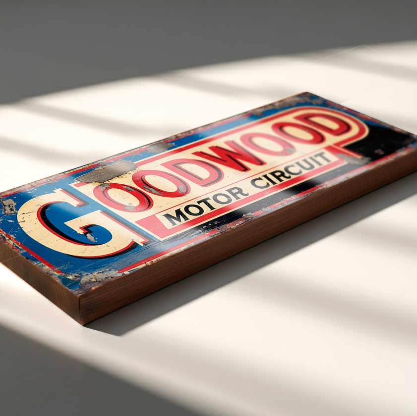 Goodwood Motor Circuit Sign – Motorsport Racing Event Plaque