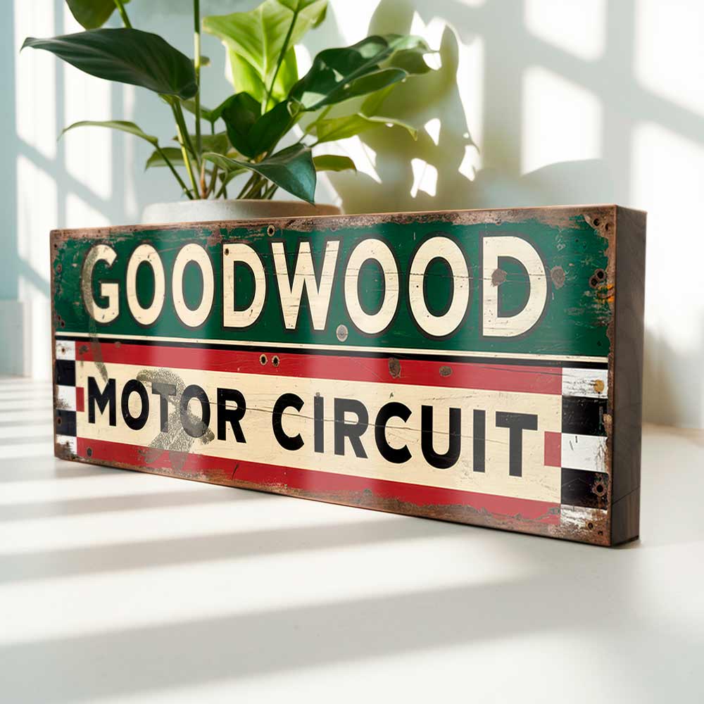 Goodwood Motor Circuit Sign – Vintage Style Racing
