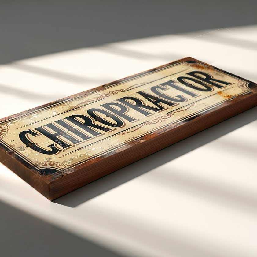 Chiropractor Vintage Style Sign – Chiropractic Advert Handmade Nostalgic Decor