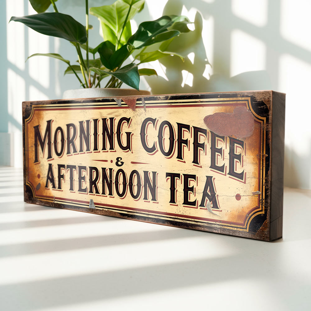 Morning Coffee & Afternoon Tea Sign