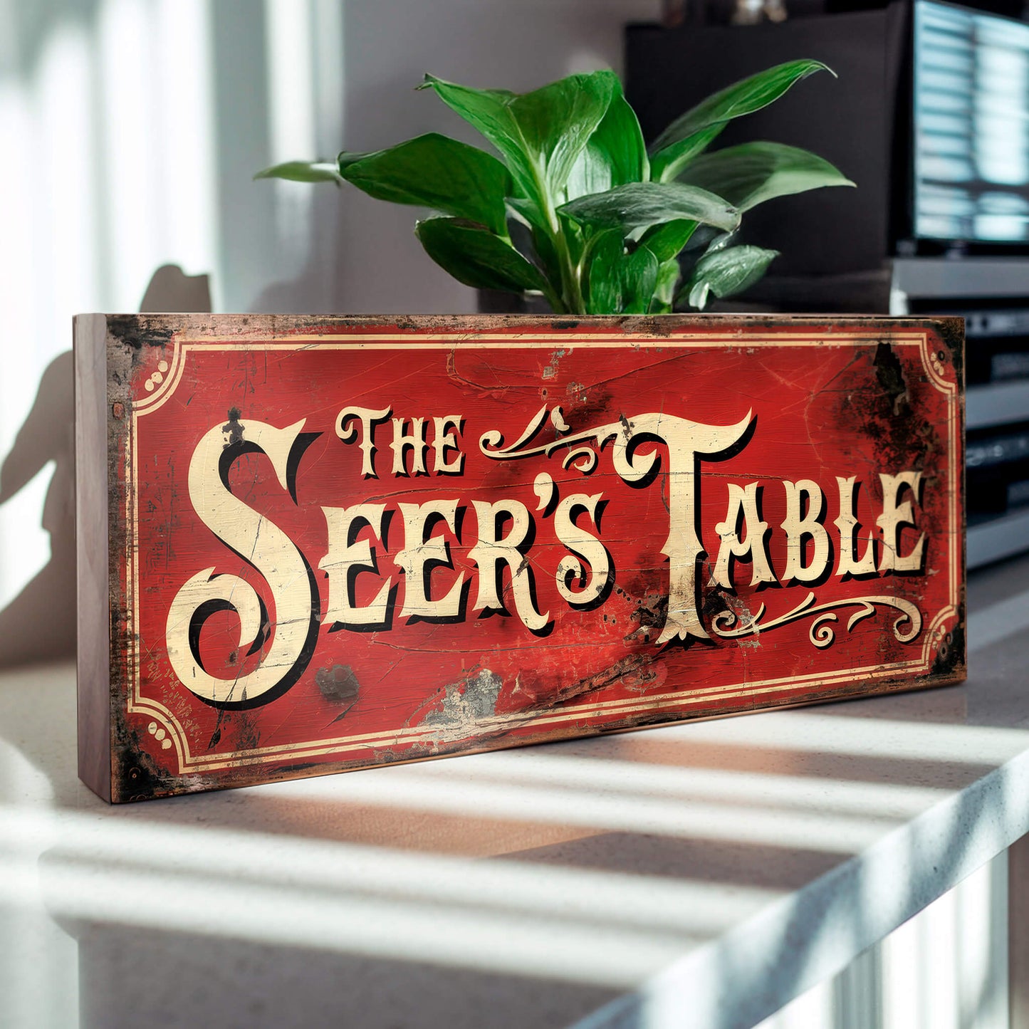 The Seer’s Table Fortune Teller Sign