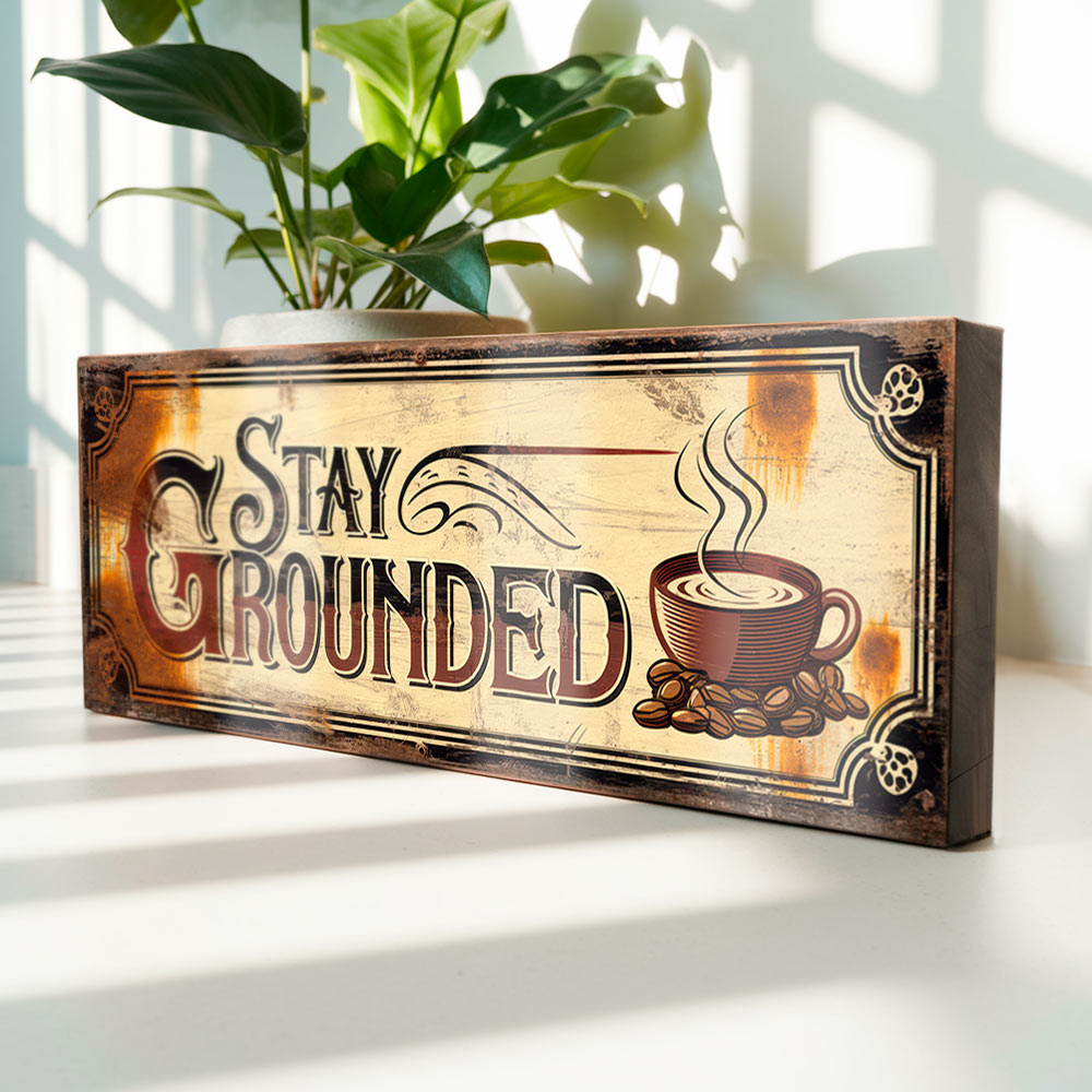Stay Grounded Coffee Sign