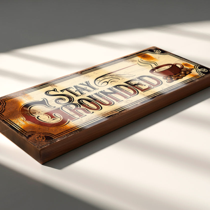 Stay Grounded Coffee Sign