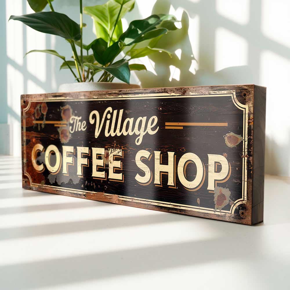 Village Coffee Shop Sign