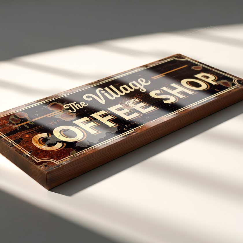 Village Coffee Shop Sign