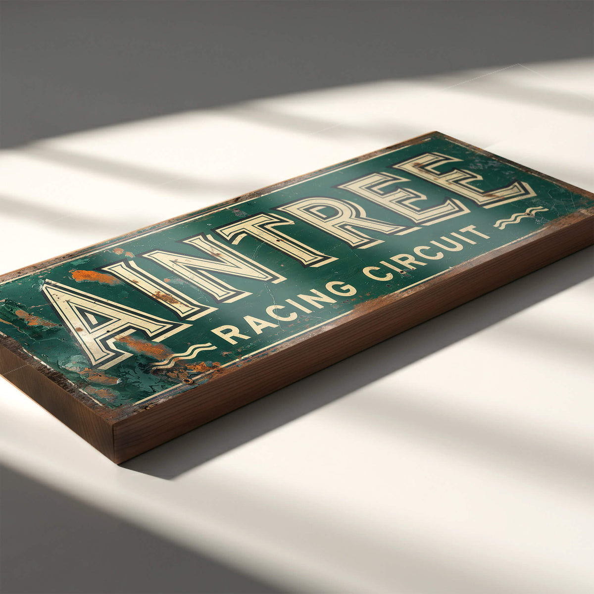 Arcing Sign Aintree Racing Circuit : Vintage Style Tribute Sign – Suffolk Signs