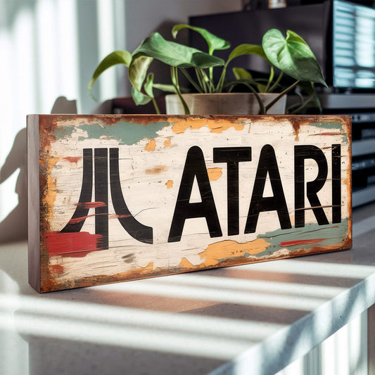Atari Retro Gaming Logo Sign