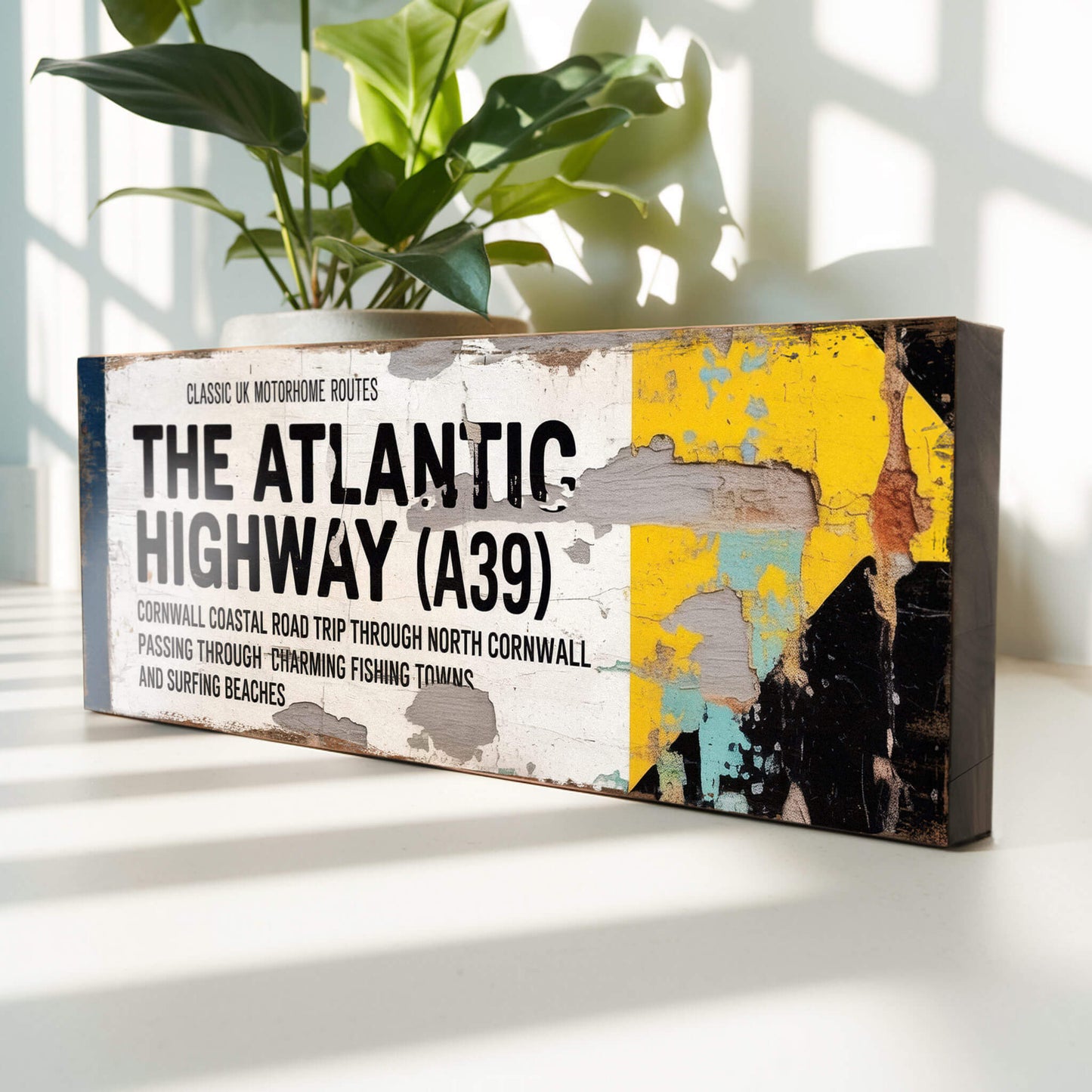 Atlantic Highway A39 Classic UK Motorhome Route Sign