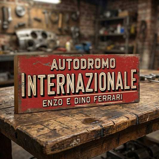 Imola Circuit Sign : Vintage Style Tribute Sign