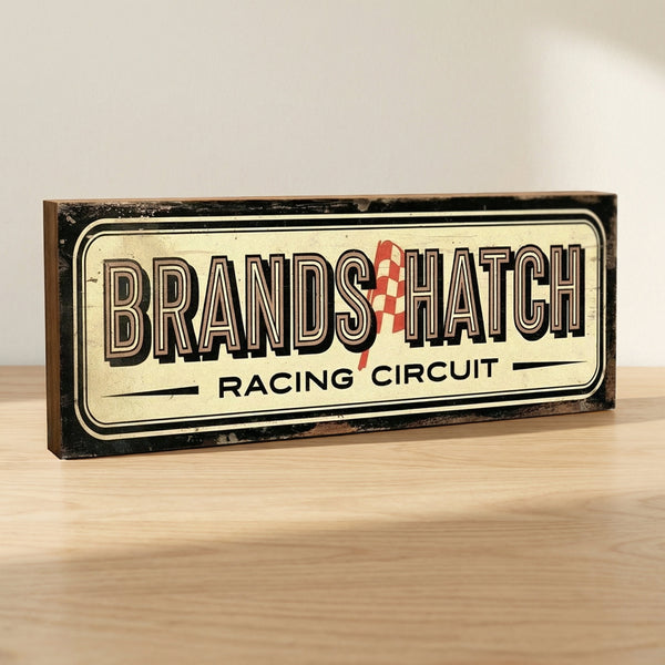 Brands Hatch: Vintage Style Motorsport Tribute Sign – Suffolk Signs