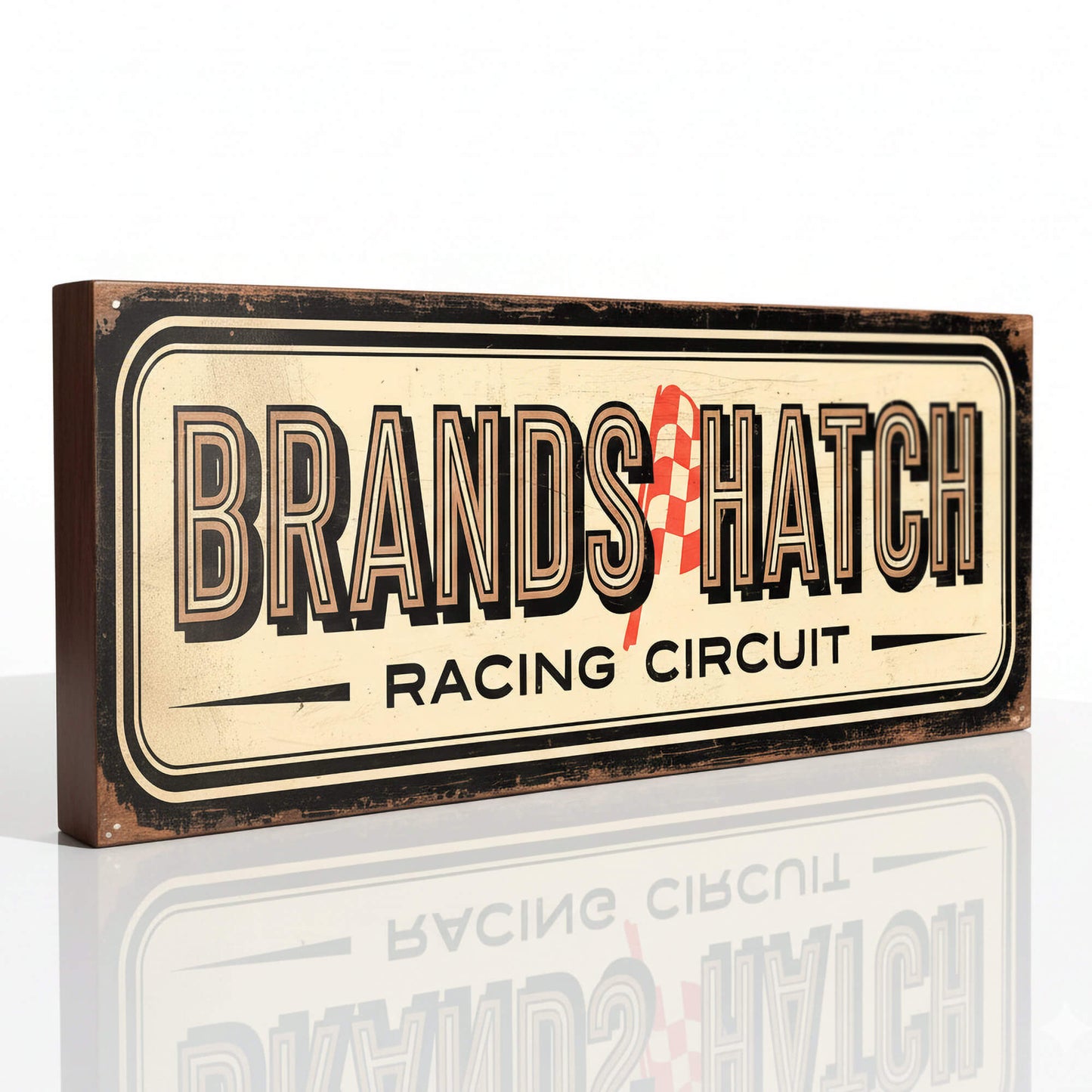 Brands Hatch: Vintage Style Motorsport Tribute Sign