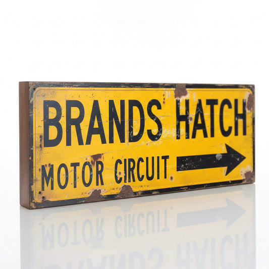 Brands Hatch Motor Circuit Handmade Sign – Retro Style Motorsport