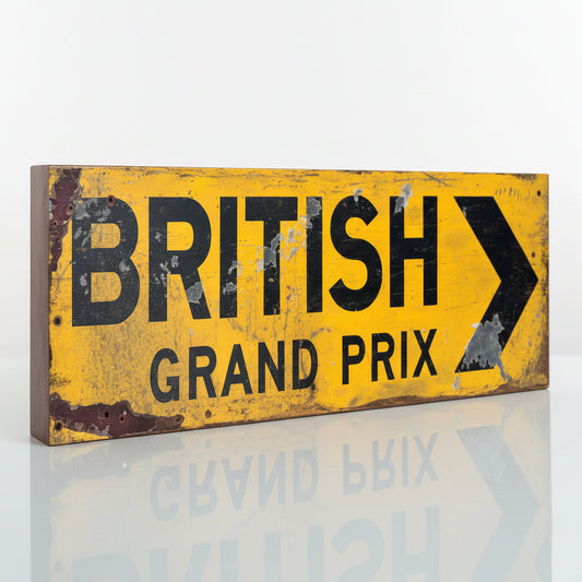 British Grand Prix Sign - Vintage Style Motorsport Decor