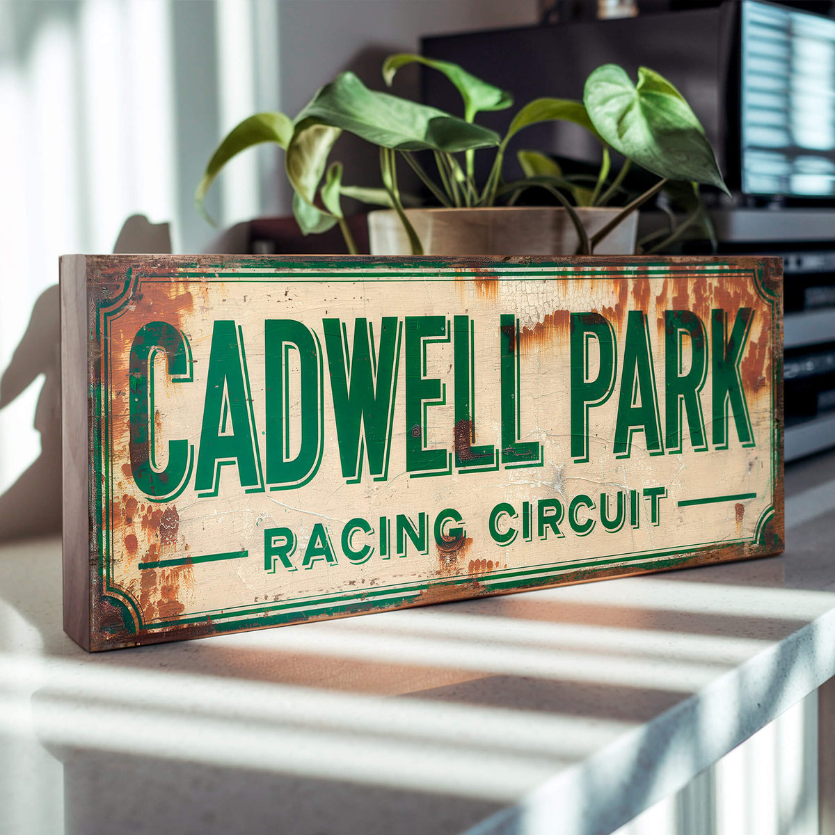 Sign With Racetrack Cadwell Park Racing Circuit Sign – Retro Style Motorsport Track ...