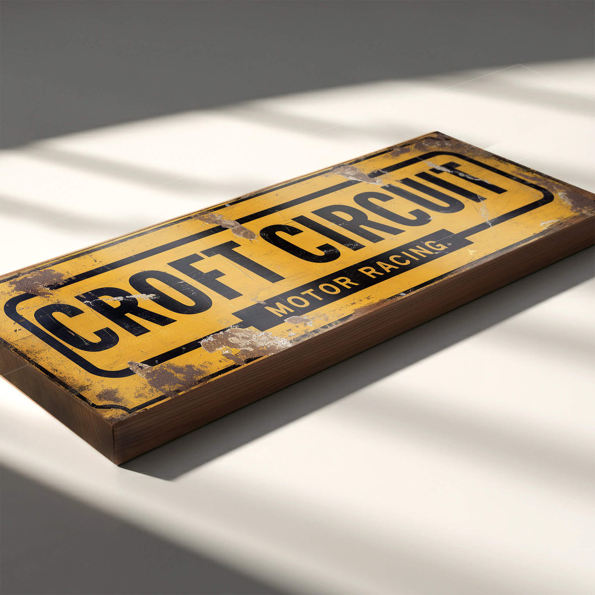 Arcing Sign Croft Circuit Motor Racing : Vintage Style Tribute Sign – Suffolk Signs
