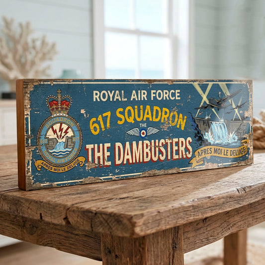 Royal Air Force 617 Squadron The Dambusters Wooden Sign