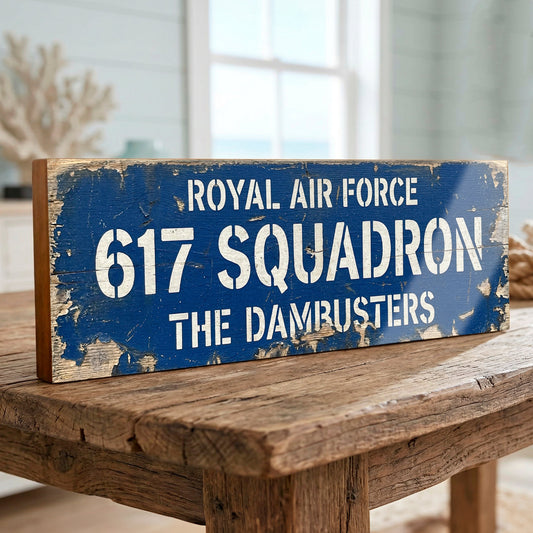 Royal Air Force 617 Squadron Wooden Sign