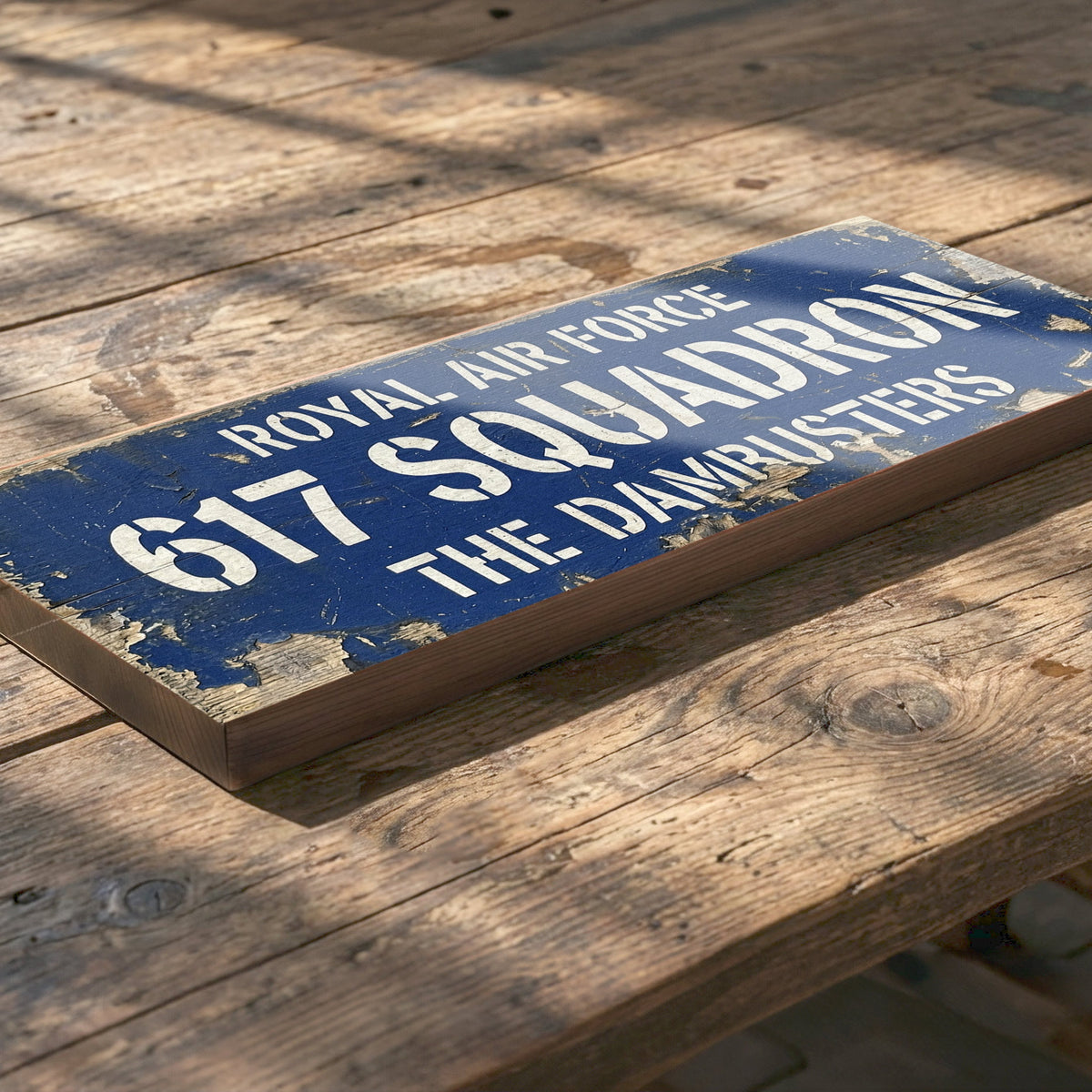 Royal Air Force 617 Squadron Wooden Sign