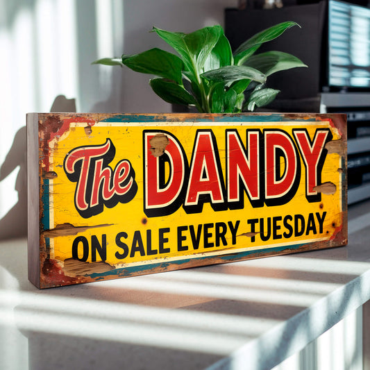 Dandy Comic Vintage Style Shop Sign