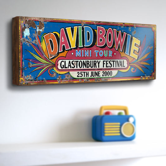 David Bowie Glastonbury Festival Sign