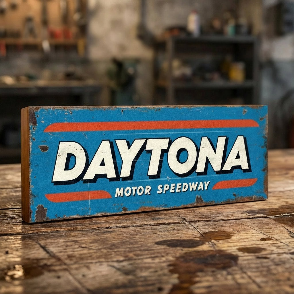 Daytona Motor Speedway Racing : Vintage Style Tribute Sign – Suffolk Signs