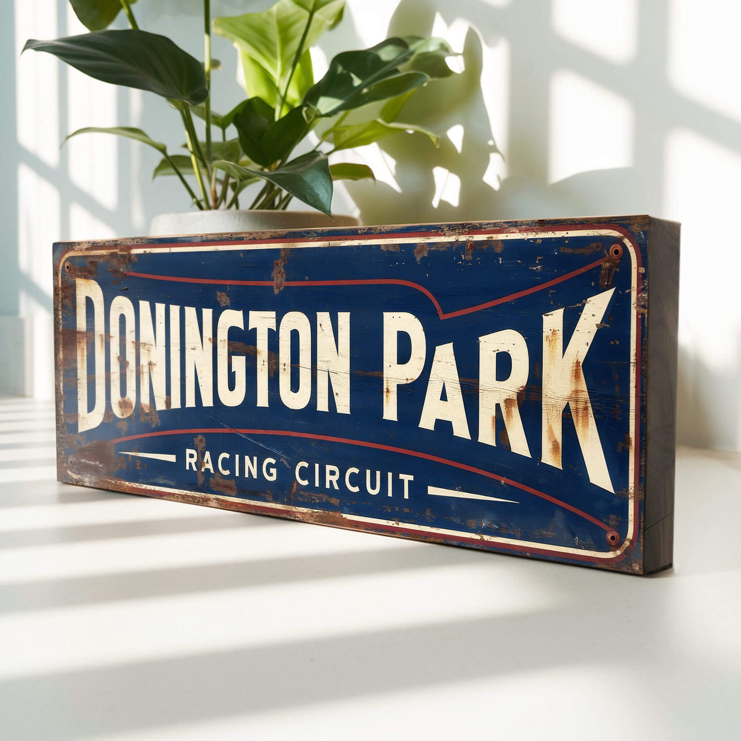 Donington Park: Vintage Style Motorsport Tribute Sign