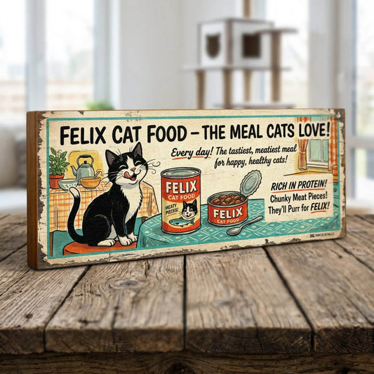 Felix Cat Food The Meal Cats Love Vintage Advert Sign
