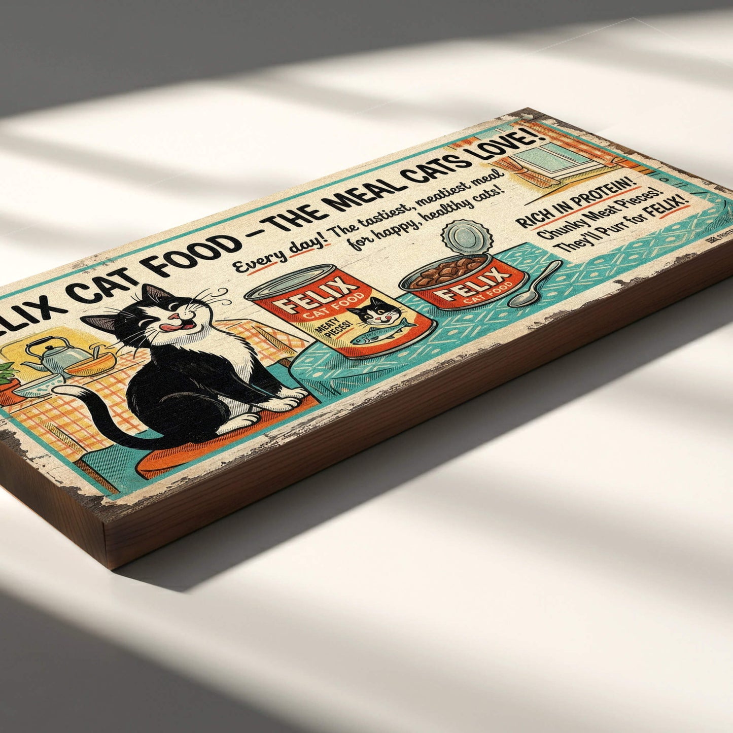 Felix Cat Food The Meal Cats Love Vintage Advert Sign