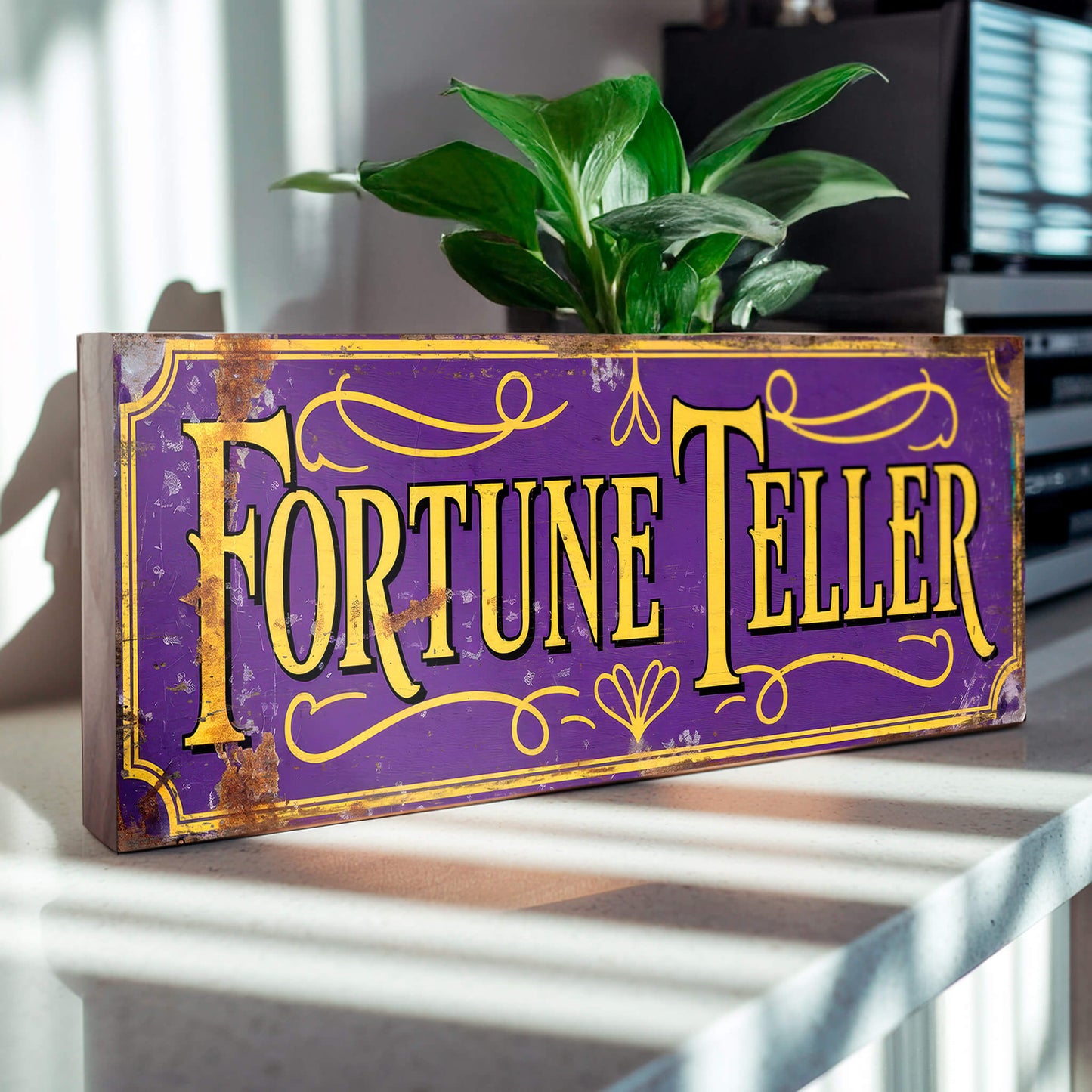 Fortune Teller Sign Vintage Style Circus Mystic Plaque