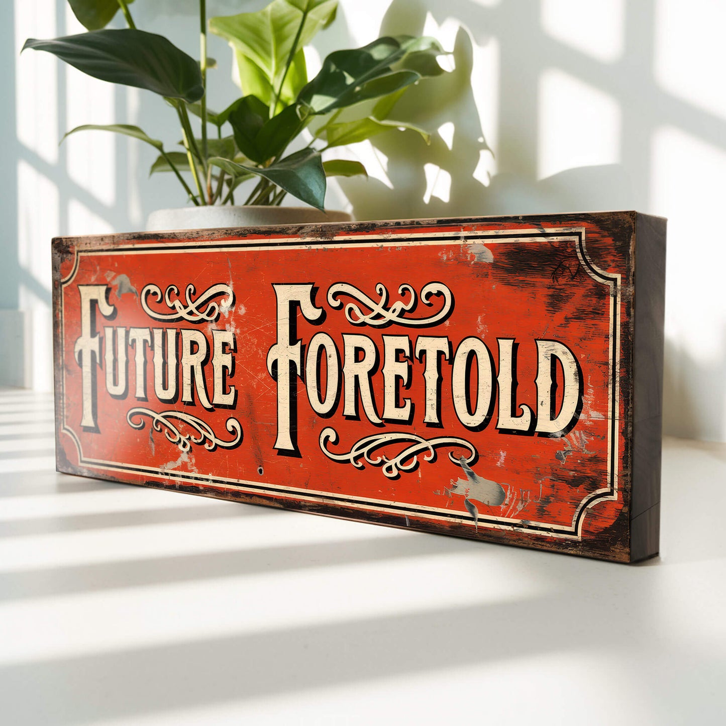 Future Foretold Sign Vintage Style Circus Mystic Plaque