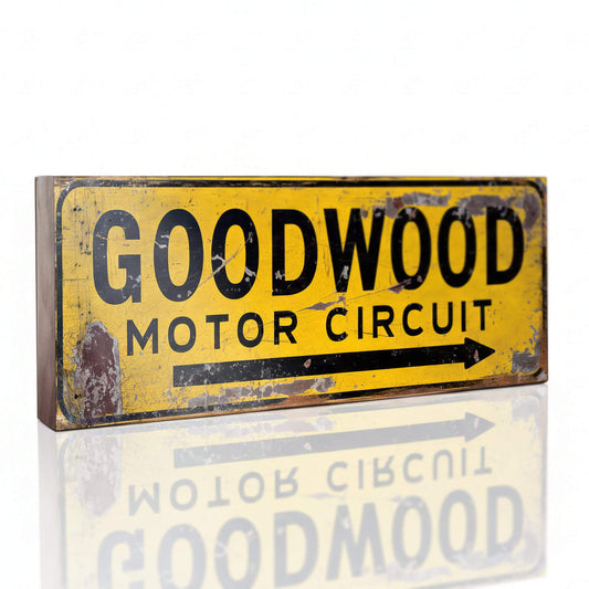 Goodwood Motor Circuit Sign – Vintage Style Motorsport Plaque