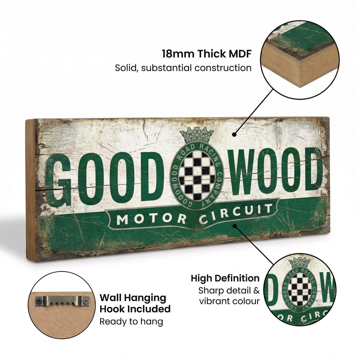 Goodwood Road: Classic Motor Circuit Tribute Sign