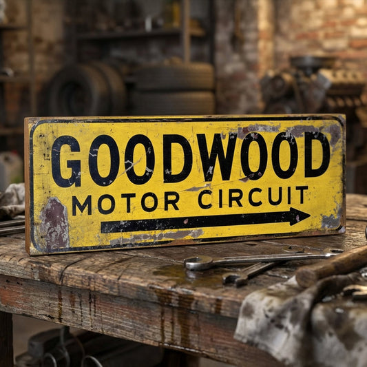 Goodwood Motor Circuit : Vintage Style Tribute Sign