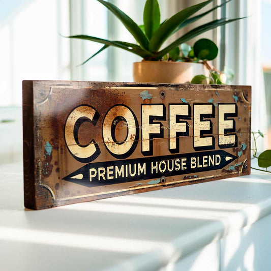 Coffee Premium House Blend Retro Sign