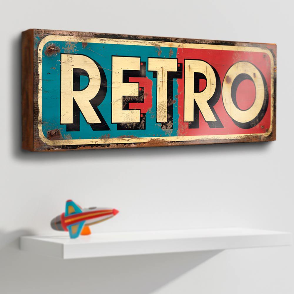 Retro Sign – Vintage Style Boutique Display Sign for Shops, Antiques Stalls, Pop-Up Market Displays – Handmade Wooden Sign