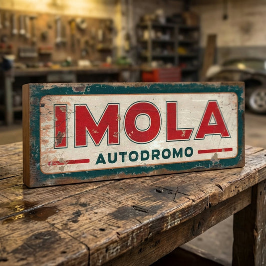 Imola Autodromo : Vintage Style Tribute Sign