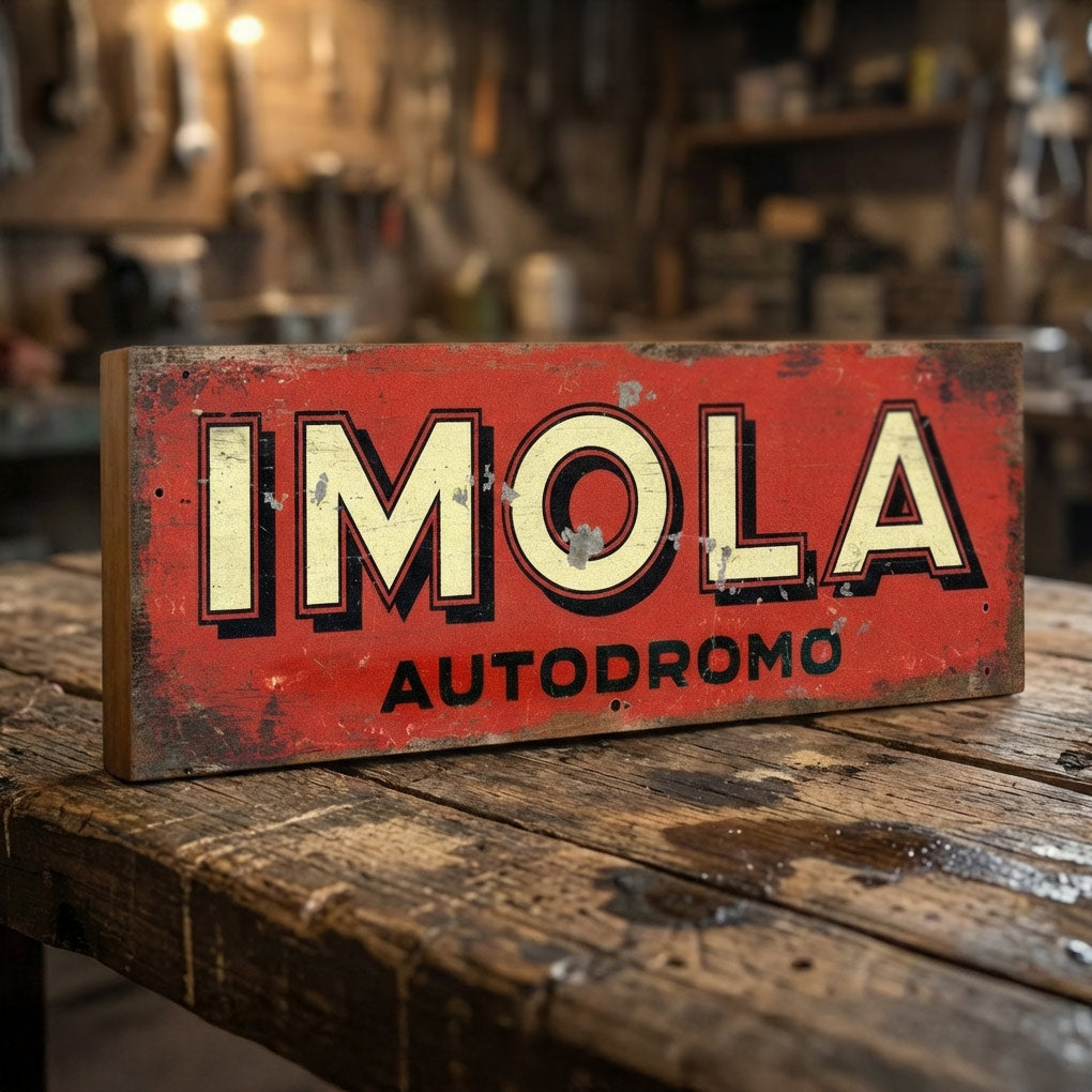 Imola Autodromo Racing : Vintage Style Tribute Sign