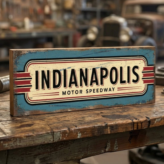 Indianapolis: Vintage Speedway Tribute Sign