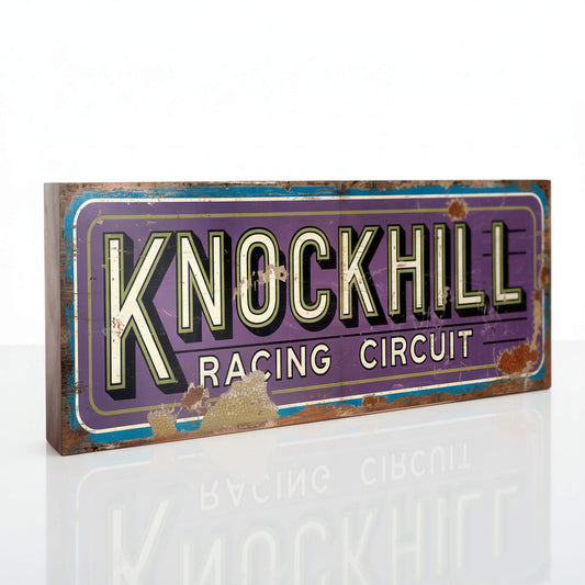 Knockhill Racing Circuit : Vintage Style Tribute Sign