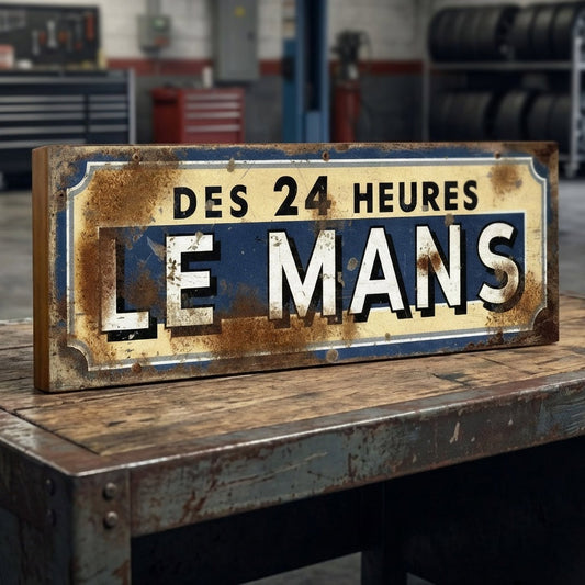 Le Mans 24 Hour: Vintage Style Tribute Sign