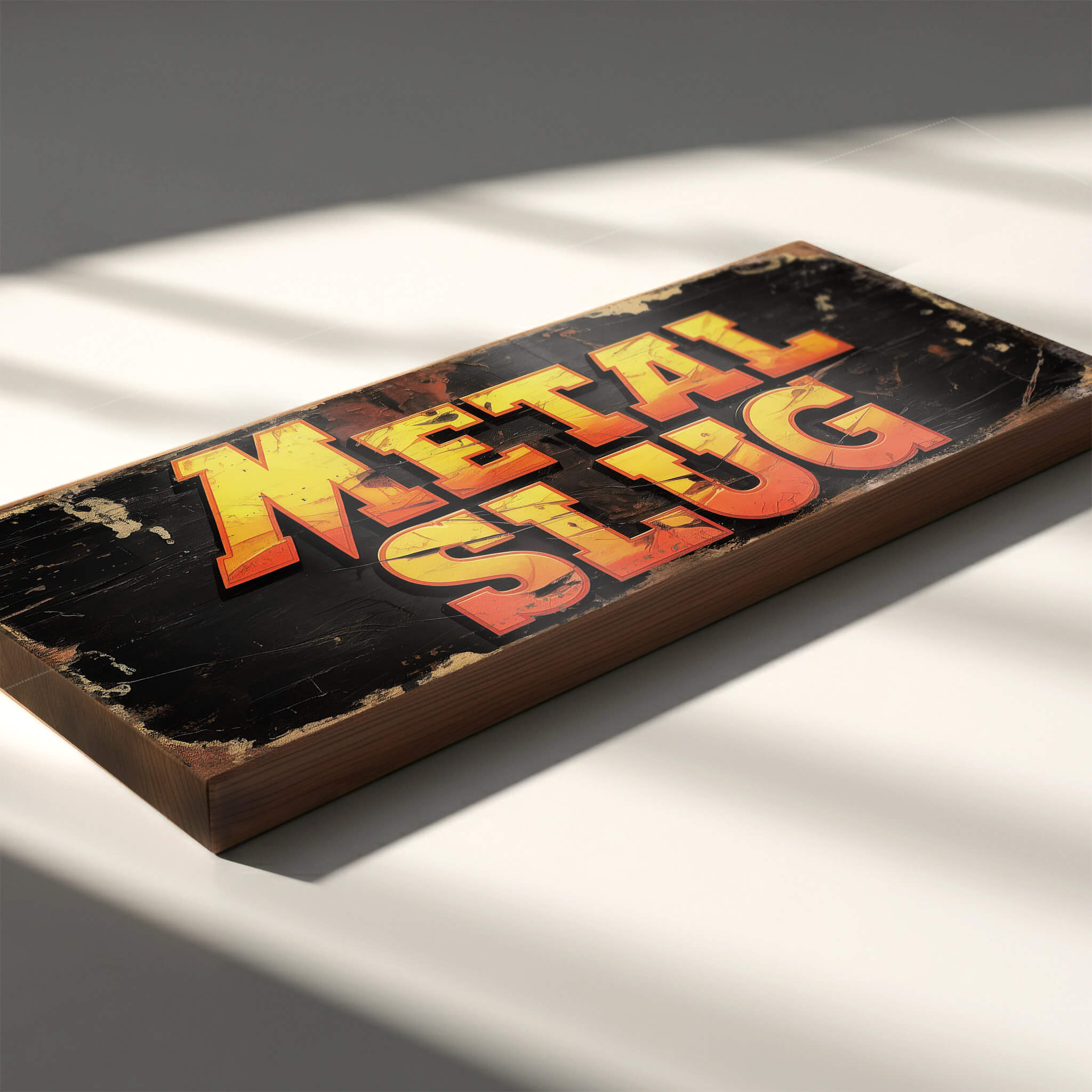 Metal Slug Retro Arcade Gaming Wooden Sign | Handmade Vintage Wall Art ...